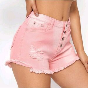 Ripped Denim Shorts 